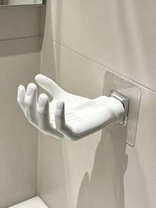 1pc Wall-Mounted Hand-Shaped Soap Holder, Creative Palm Design Jewelry Storage Rack, Suitable For Bathroom, Bedroom, Vanity, Back To School Essential, Teacher's Day Gift, Halloween Decor, Christmas Decor - One Size Fits All - View 4