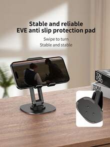 Dudukan Ponsel Meja yang Dapat Berputar 360°, Dudukan Ponsel yang Dapat Diatur & Dilipat, Dudukan Ponsel Meja Aluminium dengan Alas Anti-Selip, Kompatibel dengan iPhone dan Ponsel Android - MultiWarna - View 4