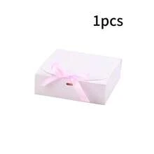 1/8/16pcs White Foldable Paper Gift Boxes 10.6*7.8*3.1 Inches With Pink Satin Bow Ribbon, Bridesmaid Invitation Packaging Box, Suitable For Wedding, Bridal Shower, Baby Shower Party Favors - View 12