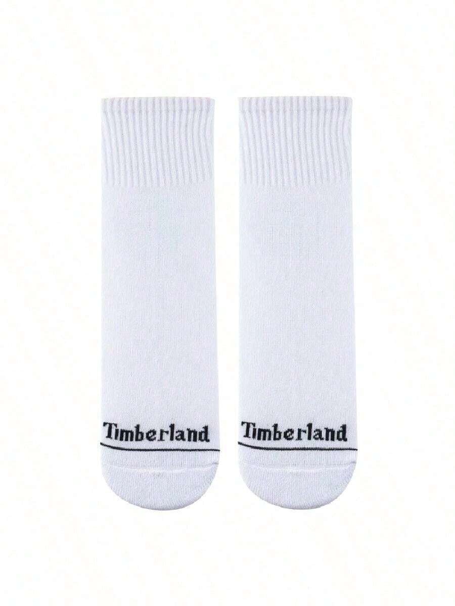 Timberland Unisex Mid-Calf Socks 3PP Core Quarter Crew WHITE, FQ Comfortable Soft Fit Sports Casual Socks A2PW1100 - White - View 1