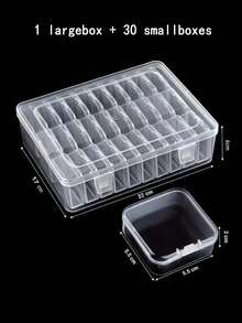 1pc Transparent Plastic Storage Box - Optional 6, 7, 12 Or 24 Compartments - Nail Art Rhinestone Storage Box/Container - Suitable For Storing Nail Art Glitter, Rhinestones, Earrings, Jewelry Beads And Various Small Accessories (Transparent) - Clear - View 17