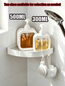 White Frame Press Dispenser Bottle, Bathroom & Kitchen Soap Dispenser Empty Bottle, Bathroom & Kitchen Storage, Christmas, Halloween Home Decor Gift, Practical Holiday Gift - A - View 4