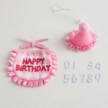 1pc Set - Pet Birthday Hat & Bandana Set, Solves Pet Wearing Slipping And Tightness Discomfort, Suitable For Birthday Celebrations, Theme Parties And Cute Pet Photo Shoots, Adjustable Cat & Dog Birthday Costume Kit. - Multicolor - View 13