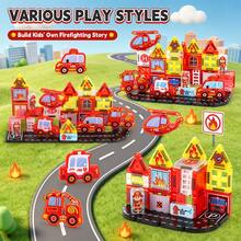 Mini Pocket Fire Magnetic Building Blocks 40pcs Set, 3.75cm Translucent Colorful Magnetic Tiles, Educational STEM Building Toys For Toddlers 3+ Years Old, Random Colors For Boys And Girls - Color - View 4