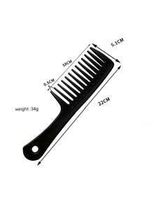 Thick Wide-Tooth Comb, High-Quality Large Blade Comb, Curly Hair Long Hair Wavy Massage Comb, Plastic Shampoo Comb - Multicolor - View 9