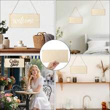 1/5pcs Large Rectangular Wooden Hanging Signs, Suitable For Painting And Graffiti, Home Decor (Artificial Flowers Not Included), Suitable For Birthday, Wedding, Theme Party Decoration, Holiday Hanging Decor, Wall Decoration, Christmas, New Year - A - View 9