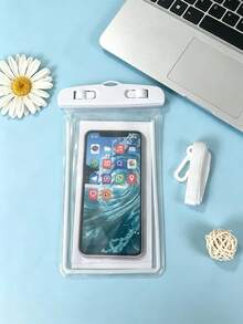 1件防水手機殼 - 休閒風格，PVC材質，螢光色 - 相容 iPhone 15、14、13、12、11 Pro Max、XS、Plus；相容 Galaxy 手機（最高 7.0 英吋） - 適合夏季度假、潛水、游泳和海灘活動 - 彩色 - 查看 17