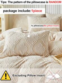 1pc Khaki Geometric Pattern Tufted Pillowcase, Ins Style Textured Polyester Decorative Pillow Cover Suitable For All Seasons, Decorative Long Pillowcase, Machine Washable, No Filling Included - Khaki - View 4
