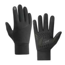 Winter Fleece Touchscreen Gloves, Unisex, Windproof, Waterproof, Warm, Anti-Slip Grip, Suitable For Driving, Cycling, Commuting And Outdoor Activities - Multicolor - View 12