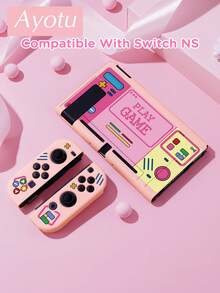 Ayotu 1pc Cartoon Game Console Pattern Protective Case Compatible With Switch 2/Switch NS/Switch OLED/Switch Lite, New Generation TPU Soft Shell, Universal Game Controller Protective Cover, Switch Controller Protective Case, Switch Game Accessories, Anti-Drop, Anti-Slip, Anti-Scratch, Fashionable, Spring Romantic/Back To School Gift/Valentine's Day Gift/Halloween/Anniversary Gift. - View 22