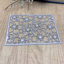 Cherry Blossom Frame Cutting Dies Flower Background Carbon Steel Stencil Template Carbon Steel Die Cutting Template Metal Die Cuts For Card Making Scrapbooking Decoration - MC1094 - View 4