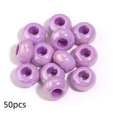 50Pcs Acrylic Colorful Abacus Beads Large Hole Wheel Beads Suitable For DIY Bracelets Keychains Necklaces Stationery Pens Holiday Decorations Abacus Beads Tassel Dreamcatcher Making Hanging Rope Beads - Multicolor - View 20