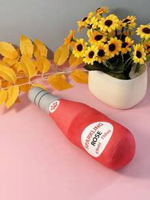 Dog Squeaky Plush Doll, Wine Bottle Shaped Interactive Chew Doll, Soft Filled Pet Sound Doll, Suitable For Dogs And Cats Plush Chew Doll - Multicolor - View 11