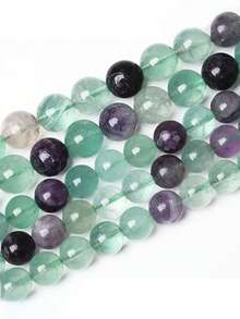 Natural Colorful Rainbow Fluorite Diy Beads Faceted Loose Accessories 4 6 8 10mm For Jewelry Making Bracelet Necklace Keychain Making Supplies - Magic Stone - View 1