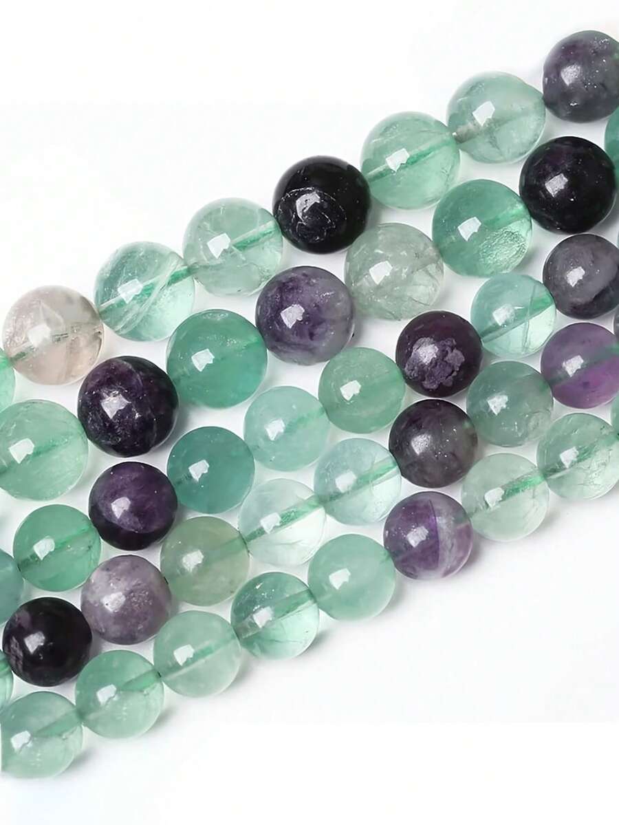 Natural Colorful Rainbow Fluorite Diy Beads Faceted Loose Accessories 4 6 8 10mm For Jewelry Making Bracelet Necklace Keychain Making Supplies - Magic Stone - View 1