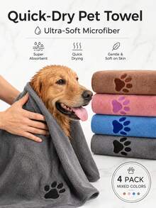 Pet Towel-Highly Absorbent And Quick-Drying, It Is Perfect For Bathing Cats And Dogs, Offering Your Fur Baby A Gentle Yet Stylish Grooming Experience. - Multicolor - View 2