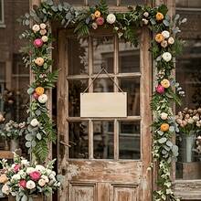 1/5pcs Large Rectangular Wooden Hanging Signs, Suitable For Painting And Graffiti, Home Decor (Artificial Flowers Not Included), Suitable For Birthday, Wedding, Theme Party Decoration, Holiday Hanging Decor, Wall Decoration, Christmas, New Year - A - View 8