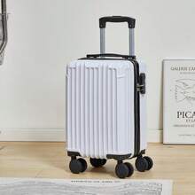 Lightweight Vertical Trolley Suitcase, Students College Business Travel Luggage With Wheels, Scratch-Resistant Password Lock, Expandable Carry-On Bag For School School Accessories School Stuff - Multicolor - View 20
