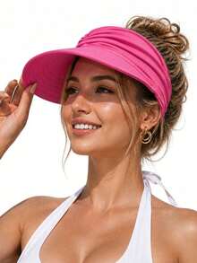 Women's UPF 50+ UV Protection Sun Hat, Lightweight Foldable Ponytail Sports Sun Hat - Multicolor - View 10