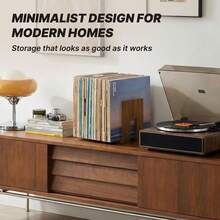 Adjustable Multi-Functional Storage Rack, Wooden Vinyl Record Storage Rack, Book And Magazine Storage, Suitable For Home Storage - Multicolor - View 7