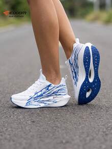 EDIXIM Women's Sports Shoes 2026 New Summer Breathable Mesh Casual Soft Sole Road Running Shoes - White and Blue - View 2
