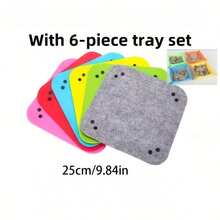 6pcs Foldable Felt Storage Boxes, Thickened Durable Felt Desktop Organizer Baskets, Entryway Key Jewelry Wallet Phone Organizer, Foldable Space-Saving, Storage Rack Tray Decor - View 3