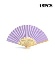 1/5/10/20pcs Retro Handheld Folding Paper Fans, Portable Bamboo Fans, Perfect Summer Accessory To Keep Cool, Fashionable Choice For Parties And Events - Multicolor - View 14
