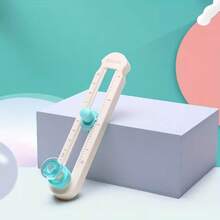 Adjustable Round Hole Punch Positioning Tool With Dual Centimeter/Inch Scale, Knob For Free Aperture Adjustment, Lightweight And Durable Plastic, Precise Punching Tool For Handmade Journals, Greeting Cards, Packaging DIY, Easy Operation Compatible With Various Paper Crafts - Blue - View 7