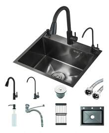 Fregadero de cocina de acero inoxidable 304 de 55 * 45 cm + Kit de cocina. - A - Ver 3