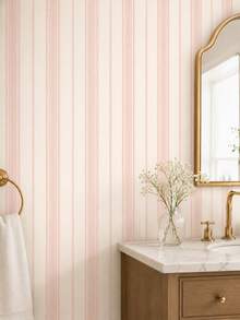 SUPSTICKER 1PC Peel And Stick Stripe Wallpaper, Removable PVC Wall Decal, Modern Vertical Line Wall Covering For Bedroom Living Room Home Decor, 4 Styles - Multicolor - View 6