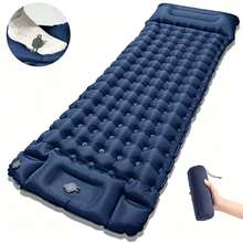 Portable Camping Inflatable Sleeping Pad With Integrated Pillow, Compact Ultra-Light Foldable Air Mattress For Outdoor Hiking, Picnic And Tent Use (Style/Color Randomly Shipped) - Multicolor - View 1