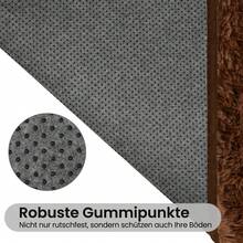EDIMENS Long Hallway Runner Rug 80x300, High Pile Bathroom Rug Non-Slip, Fluffy Washable Kitchen Rug Bath Mat, Rugs For Bedroom Bed Runner Hallway Living Room - 咖啡棕 - 查看 5