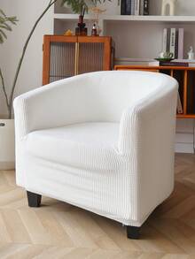 High Elasticity Waffle Knit Barrel Chair Sofa Cover, Full Coverage Elastic Armchair Cover, Machine Washable Pet-Friendly Round Sofa Cover, Dust-Proof Furniture Protector, Suitable For Small Apartment Home Decor - Multicolor - View 14