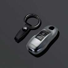 3 Buttons Full Protection Key Case Cover For Cayenne Macan Panamera 911 718 Cayman 918 958 Remote Key Fob Shell - Grey TPU - View 5