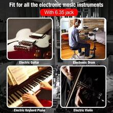 A8 Sistema Transmisor Y Receptor Inalambrico Guitarra Uhf - Negro - Ver 7