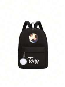 This Backpack With Soccer Pattern Can Be Customized As Your Exclusive Back-To-School Bag. You Can Also Add Personalized Elements Such As Name Or Holiday Greetings. This New Backpack Features A Nylon Zipper. You Can Add Personalized Content Like Letters, Lucky Numbers, Etc. It's Perfect For Dance Classes And Travel. Also An Ideal Choice For Birthday Gifts, Souvenir Bags, Christmas Gifts Or New Year Gifts. - Multicolor - View 38