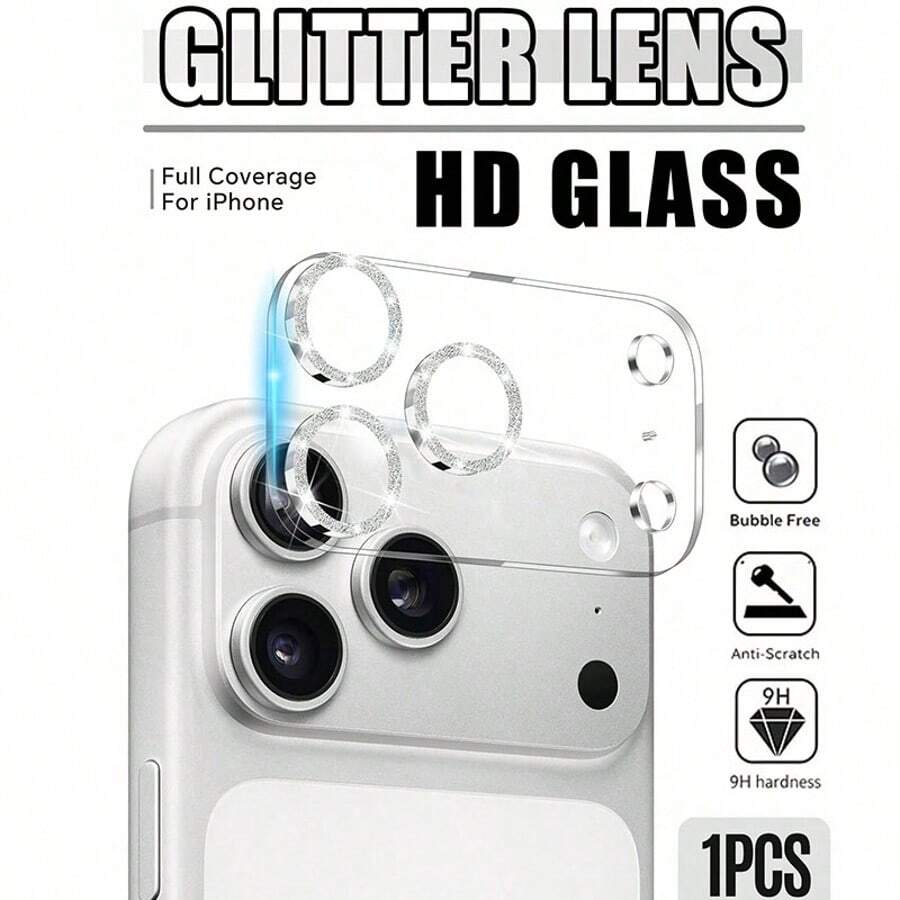 1 Piece Of Glossy Tempered Glass, Compatible With IPhone 17 Pro 17 17pro 16 16plus 16pro 16promax 15pro 14plius 13 12mimi 11promax, High Definition Transparent Full Coverage Lens Protective Film, Made Of Glass Material, Scratch Resistant, 9H Hardness, Lens Protector Compatible With IPhone 13, Lens Protector Compatible With IPhone 16 Pro, [International Version Non Local Version].