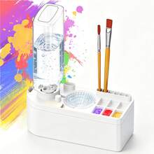 Cốc rửa cọ vẽ chuyên nghiệp 450ml cho họa sĩ trưởng thành, cốc rửa cọ màu nước kèm bảng pha màu, dụng cụ mỹ thuật cấp độ studio - A - Xem 13