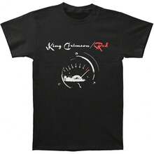 Herren T-Shirt aus 100% Baumwolle in Schwarz mit Rundhalsausschnitt, Vintage Rock-Album Musik-Meter Grafikdruck, lockeres Kurzarm-Oberteil - Schwarz - Übersicht 4