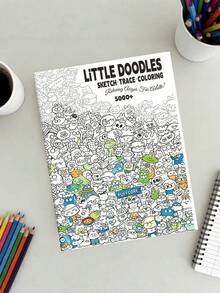 1 buah Buku Mewarnai Doodle Penghilang Stres, Pola Doodle Indah untuk Dijiplak dan Diwarnai, Dirancang untuk Memberikan Ketenangan dan Kreativitas Mental, Cocok untuk Pecinta Seni dan Mereka yang Mencari Penghilang Stres - MultiWarna - View 7