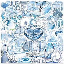 50 Sheets Ins Style Water Drop Element Waterproof Vinyl Stickers Aesthetic Decals For Tumbler Laptop Suitcase DIY Decor - 50 PCS - View 1