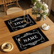 1pc Linen Placemat, Breakfast Mat, Coffee Mat, Cup Mat, Bowl & Plate Mat, Home Kitchen Decor Accessory, Easy To Clean, Suitable For Home, Restaurant, Restaurant Decor, Holiday Gift, Gift For Friends, Multi-Piece Set - Multicolor - View 4