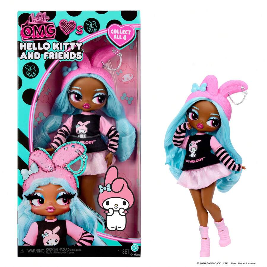 MGA Entertainment OMG Loves Hello Kitty & Friends My Melody Fashion Doll Multicolor - Multicolor - View 1