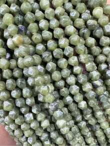 Natural Faceted Green Southern Jade Stone Beads Loose Gemstone For Jewelry Making Diy Bracelet Earrings Accessories For Holidays Gifts 4 6 8 10mm - Facet - View 9