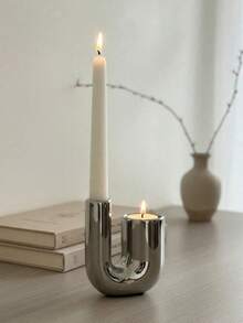1 buah Tempat Lilin Keramik, Gaya Perak Mewah, Cocok untuk Menyimpan Lilin, Makan Malam Romantis, Dekorasi Rumah, Juga Sebagai Hadiah Liburan dan Hadiah Ulang Tahun - Tempat lilin enamel - View 9