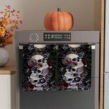 2/4/48pcs Seri Halloween Handuk Dapur Motif Tengkorak 3 Lapis dengan Mawar Merah & Ungu - Handuk Piring & Tangan Poliester Ultra Lembut dan Sangat Menyerap, Sempurna untuk Dekorasi Liburan, Dekorasi Dapur, Dekorasi Pesta - MultiWarna - View 10