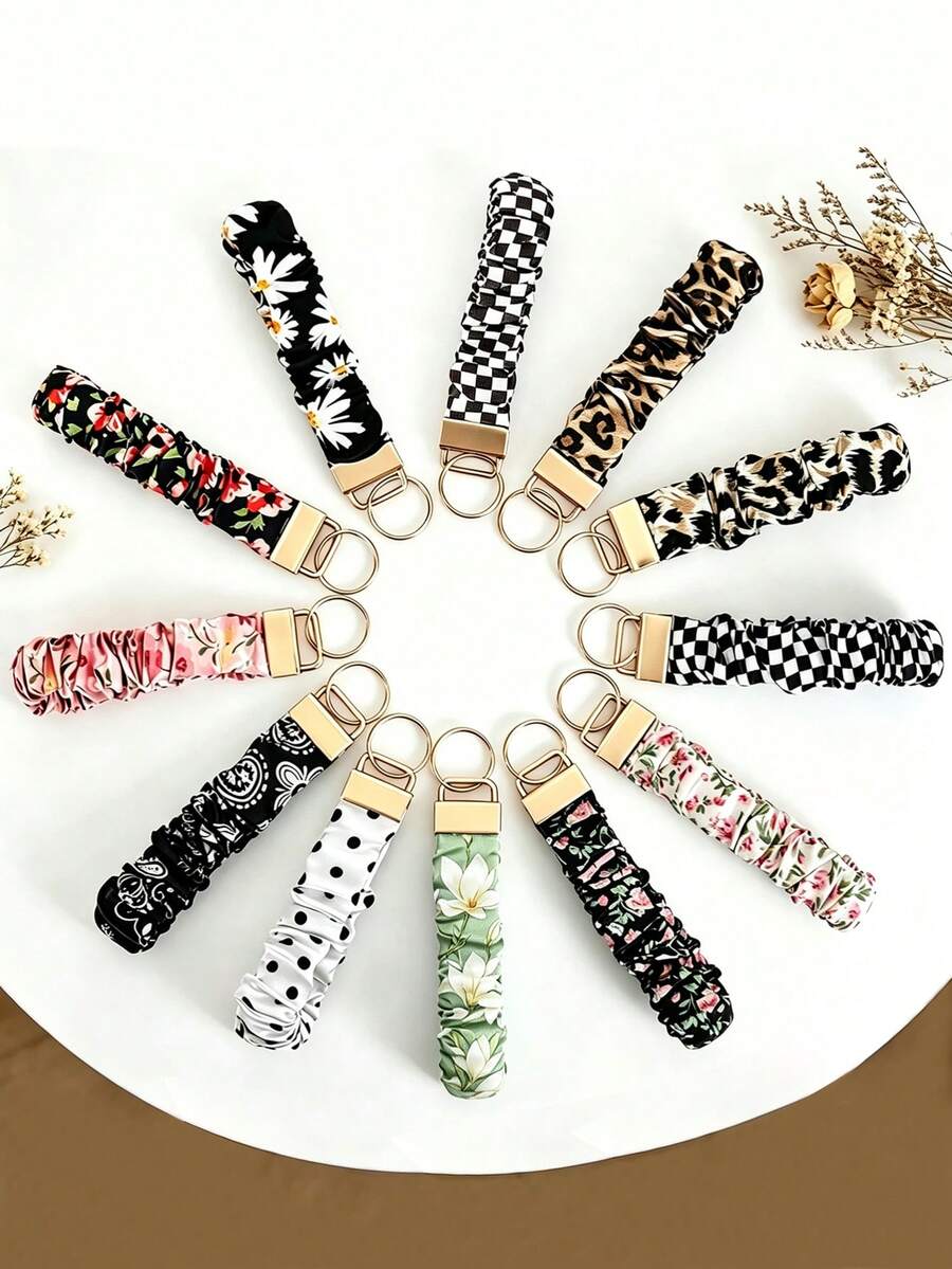 Elastic Wrist Keychain, Multi-Purpose Key Holder And Bag Charm, Suitable For Keys, Phones, ID Badges - Multicolor - View 1