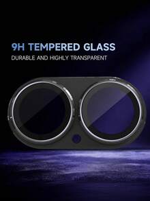 Camera Lens Protector Film For IPhone 18 Pro Max/18 Pro/17, 9H Tempered Glass | Full Coverage Camera Protector Film, Preserves Original Shooting Effect, Scratch-Resistant, Shatter-Resistant, Secure Adhesion, 1pc, Black - Black - View 2