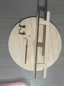 Wall-Mounted Key Rack With Shelf And Hooks, Mail Organizer, Round Design Entryway Key Holder, Rustic Style Home Decor - 1 Pack - View 7