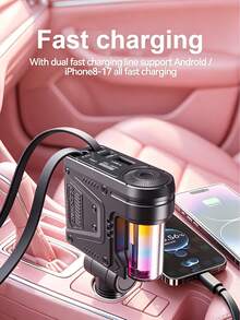 W&O Scent Diffuser Car Charger, 30W Fast Charging With 2 Retractable Charging Cables, USB & Type-C Ports, Supports 4 Devices Simultaneous Charging, Universal For IPhone17 16 15 14 13 12 11, Android & Tablets - Aromatherapy Car Charger - View 7